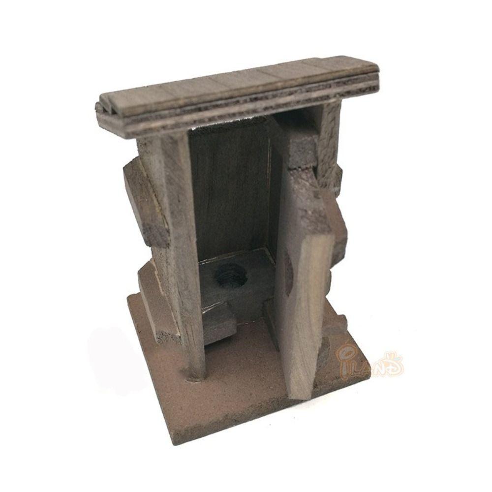 Wood Dollhouse Well Latrine Dolls Accessories Simulation Birdhouse Miniature Manger Figurine  Toy