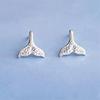 New Korean Style Simple Fashion 925 Sterling Silver Jewelry Personality Pattern Fish Tail For Women Stud Earrings E243