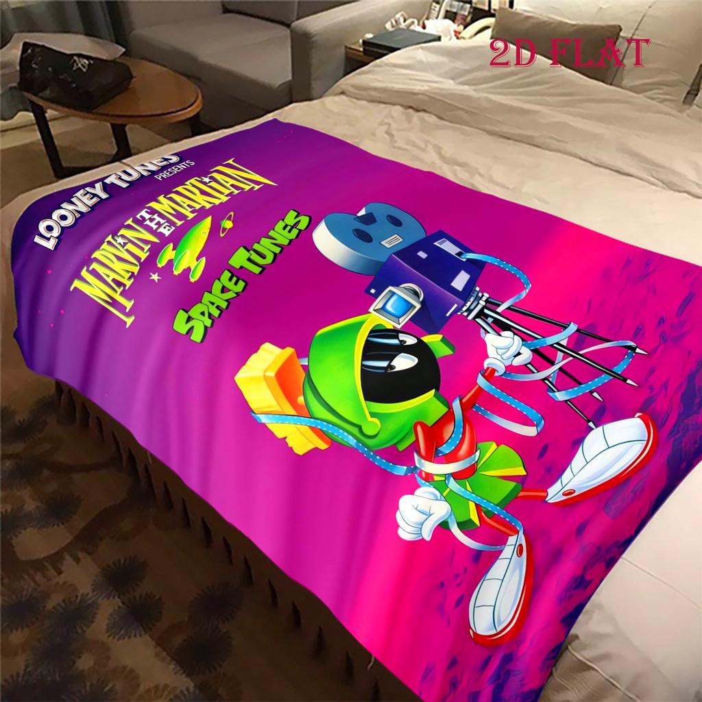 Martian Melodies: Looney Tunes Adventure blanket blanket Camping trip Digital printing Christmas gifts sheet