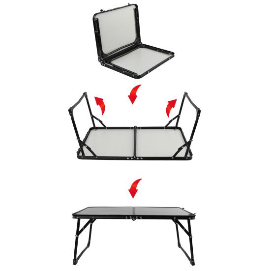 Folding Camping Table Portable Rubber Handle Heavy Duty Aluminum Alloy Anti-slip Multifunction Outdoor Hiking Picnic BBQ Portable Tea Table