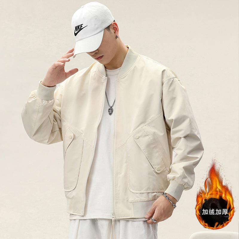 American Baseball Jacket Men'S Trendy Brand Ruffian Handsome Japanese Tooling Trend Versatile Pilot Jacket