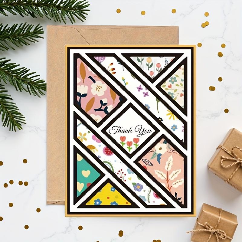 2 шт. Пэчворк Прямоугольный Фон Набор штампов для изготовления поздравительных открыток - DIY Металлический инструмент для резки и тиснения для скрапбукинга и бумажного рукоделия