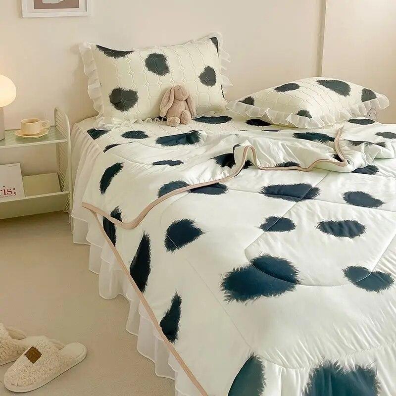 Корейский летний охлаждающий латексный тонкий комплект одеял с кондиционером, простыня с наволочками, роскошный комплект постельного белья размера «queen-king-size»