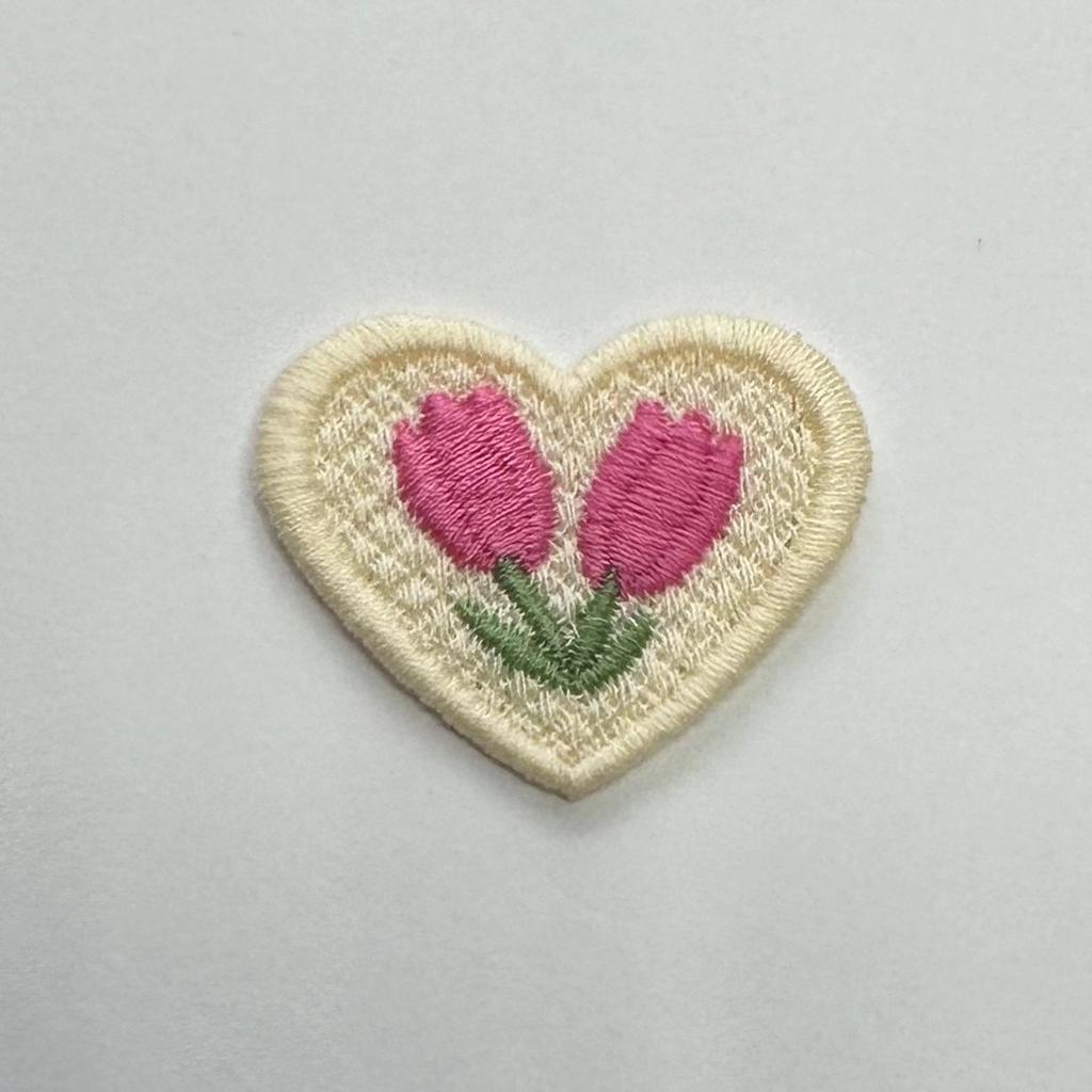 Fresh Little Flower Tulip Embroidery Patch Clothing Accessories Ins Colorful Cute Little Cherry Series Embroidery Cloth