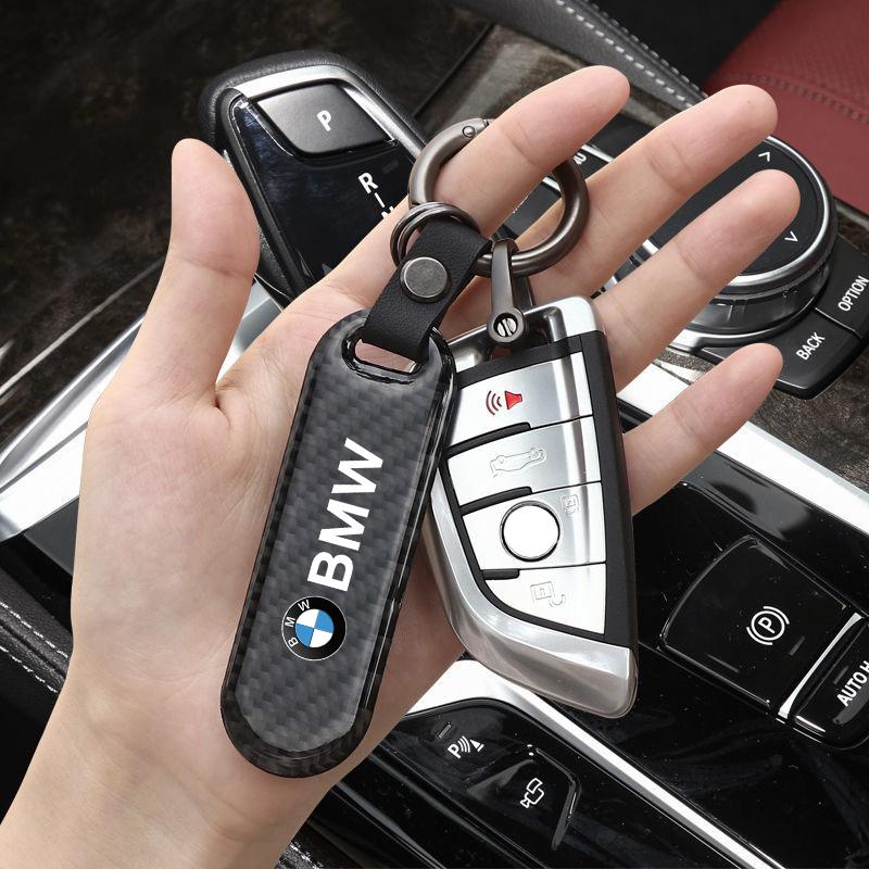 BAFK3 Hot 2025 Carbon Fiber Keychain Car Key Pendant Keyring For BMW i3 i4 E46 E90 E60 F30 F10 X1 X2 X3 X5 X4 X6 X7 G30 G20 G32 G11 G