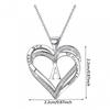 Dainty Initial Letters Necklace Heart Pendant Necklace Heart Necklace for Women Charm Necklace