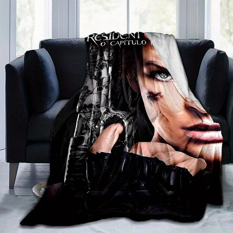 1pc Resident Evil 6: The Final Chapter Home Decor Gift, Cozy Blanket for Bedroom, Living Room, Travel, Camping, Car, Beach, Office Naps, Perfect Sofa