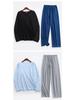 Liquid Ice Silk Ultra-Thin Men's Pajama Set - Spring/Summer Long Sleeve Top & 9/9 Length Pants, High Elastic Home Wear