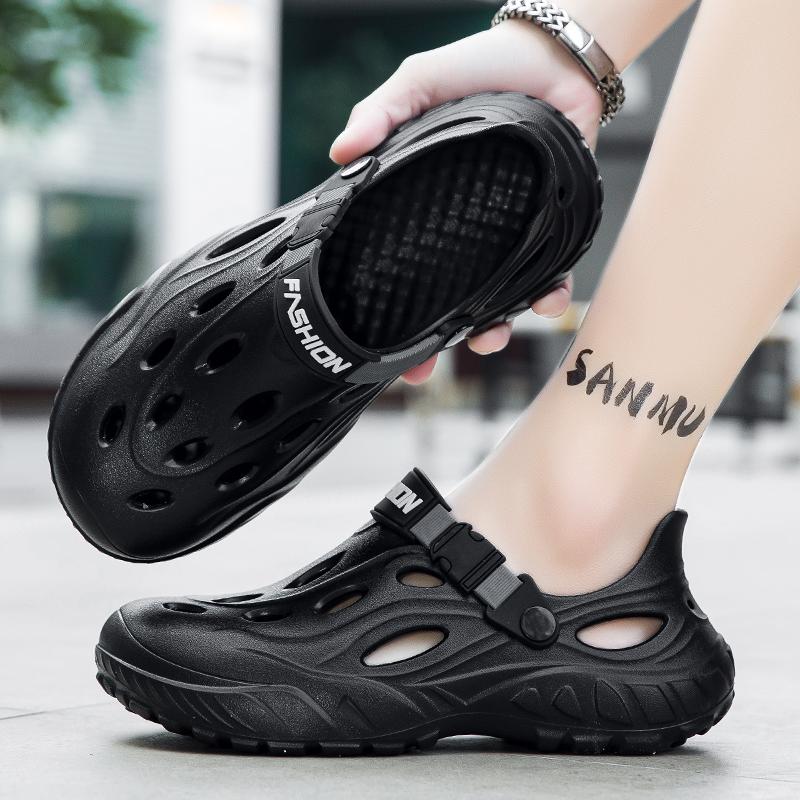 Мужские сандалии Спортивные тапочки Пляжные шлепанцы Дышащие сабо Мужская повседневная садовая обувь Нескользящая мужская обувь для ходьбы