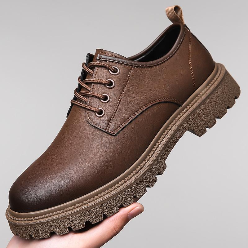 2025 Spring Trend Men's Boots, Vintage Young Men's Shoes, British Fashion Low Top Martin Boots
