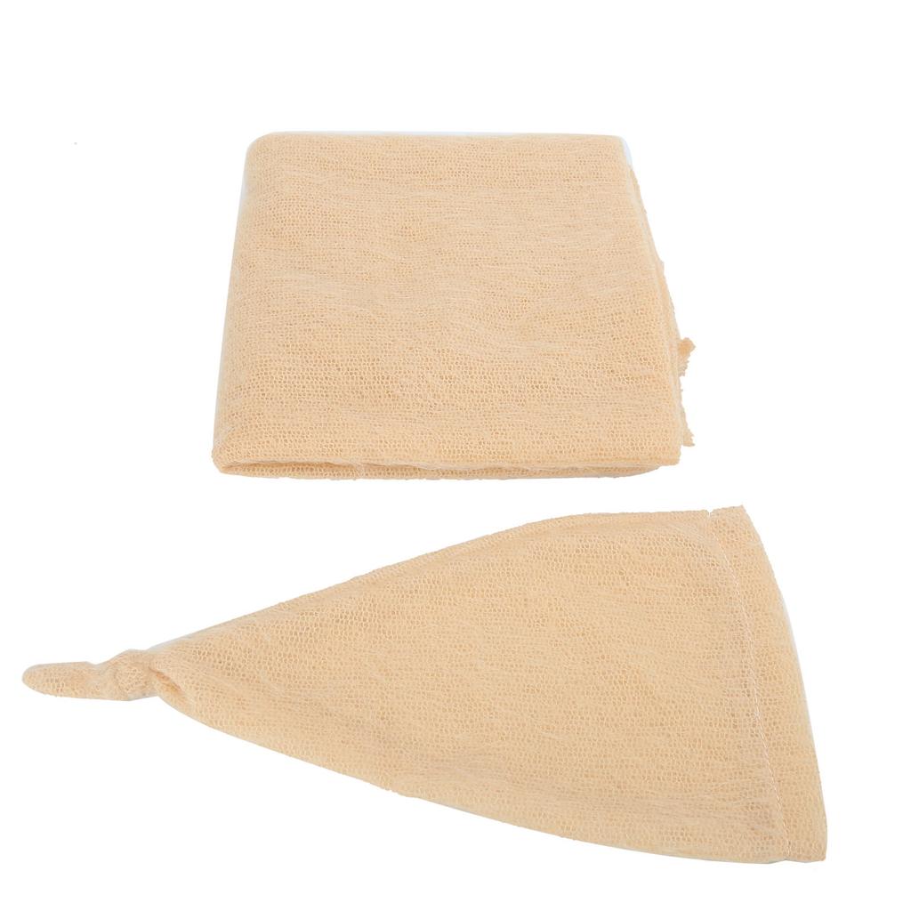 Newborn Photography Wrap Hat Set Breathable Cute Baby Photo Props for Infant Photo Shooting