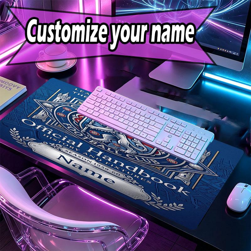 Custom Name Personalized Chelsea Football Club Pattern Mousepad, Laptop PC Desk Mat, Decorative Desk Mat for Home Keyboard Pad Gift