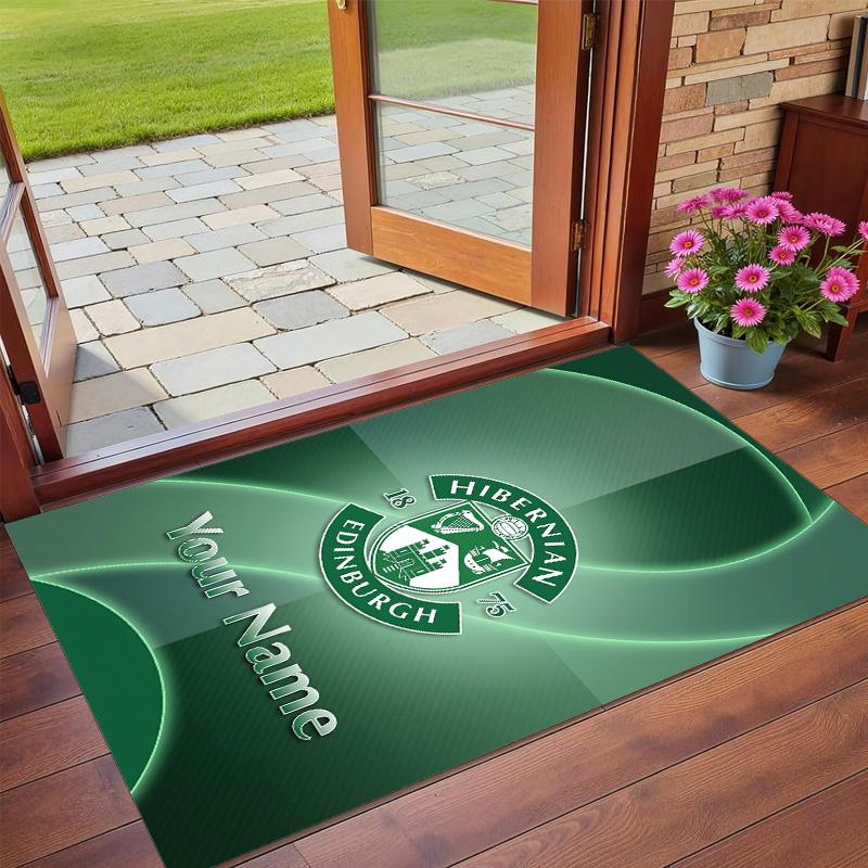 Crystal Velvet Rug Custom Name Text, Soft Non Slip Floor Mat Home DecorHibernian FC