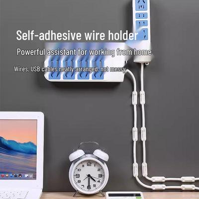 Клипса-органайзер для кабелей: Самоклеящийся настенный держатель для проводов для организации кабелей передачи данных и сети