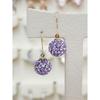 Savezone03 14K GF 10mm Purple Mirror Ball Hook Earrings Afasss1570 (16576304)