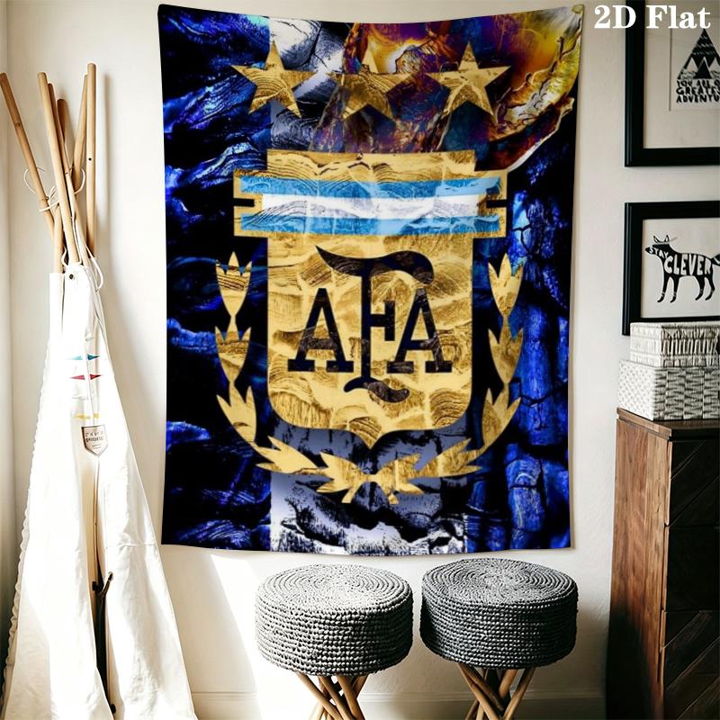 Argentina Wall Tapestry Aesthetic Wall Hanging Printed Fabric Blanket Decorative Tapestries for Bedroom Living Room Home Decor