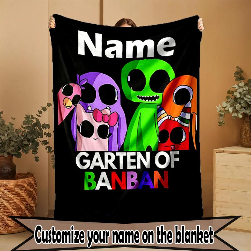 Custom Name Personalized Game Rainbow Friends Print Blanket, Home Decor, Bedroom, Sofa, Camping, Couch, Gifts for Birthday ChristmasEnthusiasts