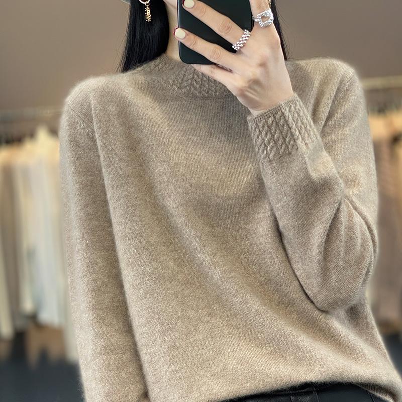 Женский кашемировый свитер Qinghe кашемир 30% кашемир 70% шерсть осенне-зимний пуловер теплый и модный