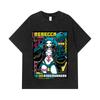 275 GSM Washed T-shirts 100% Cotton Cyberpunk V9 Rebecca Print Unisex Heavy Cotton T Shirt