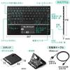 Sanwa Direct Bluetooth Keyboard with Touchpad for iPhone and iPad, Rechargeable, Multi-Pairing with 3 Devices, Stand Included, English Layout,