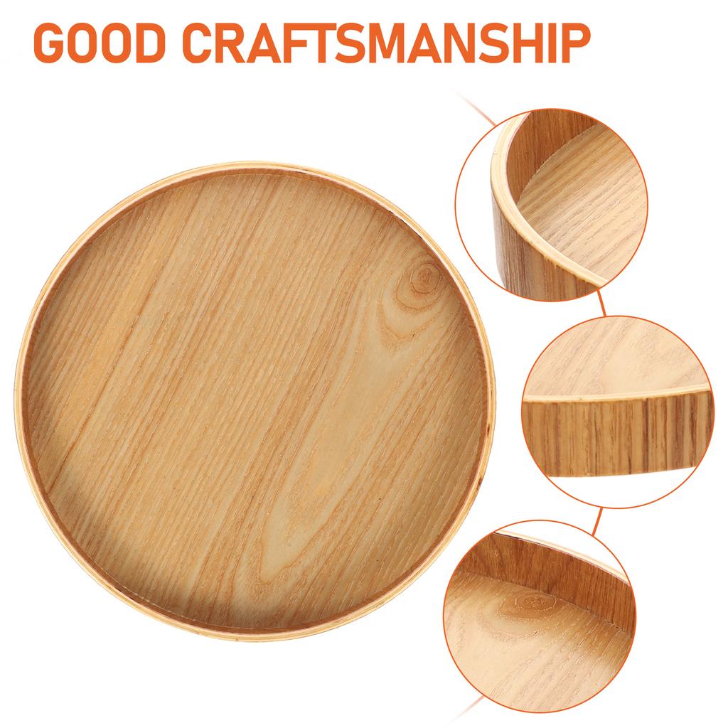 Круглый деревянный поднос простая форма ресторан фруктовая тарелка раковина бытовая сервировка хлеба декоративная ванная комната день рождения