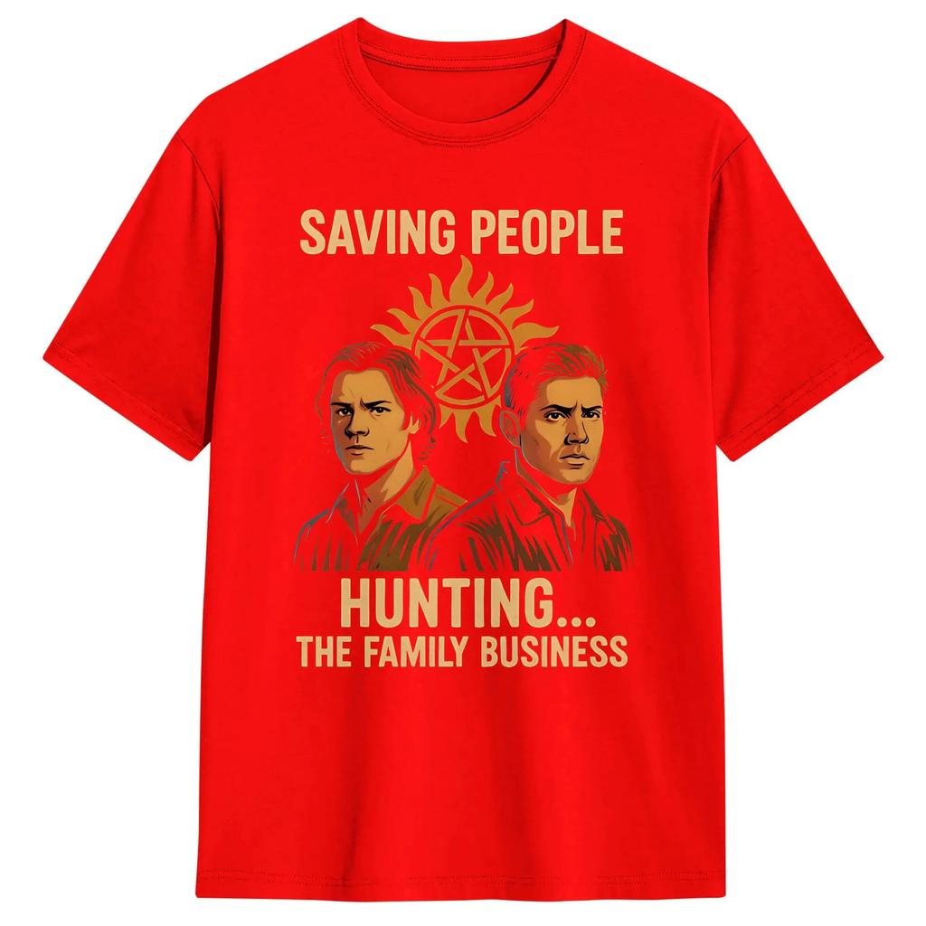 Supernatural Impala Business Tshirts Unisex Creative Cotton Tees O Neck Short Sleeve T Shirts Plus Size Clothing