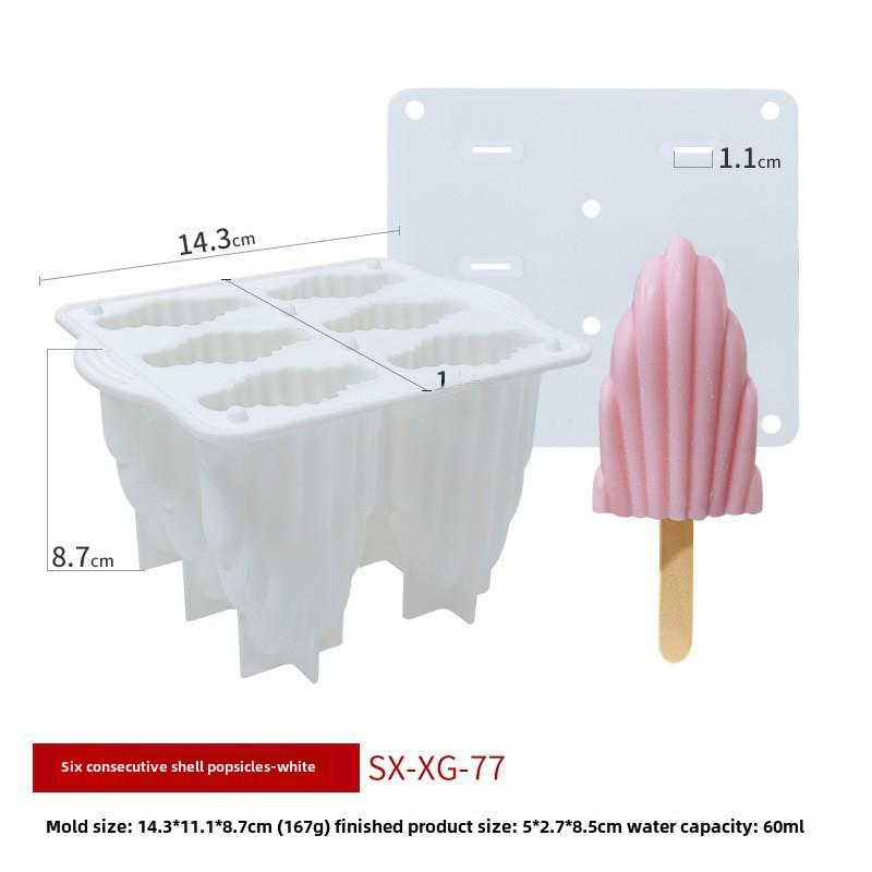 Силиконовая форма для мороженого Sanxin Spiral для домашнего фруктового мороженого - пищевая