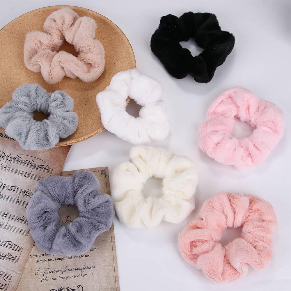 Hair Tie Faux Rabbit Fur Hair Accessories Rubber Band Plush Scrunchie Hair Rope Ponytail Holder