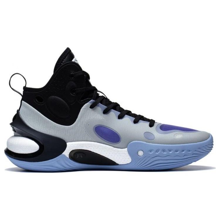 Баскетбольные кроссовки Li Ning Yu Shuai 17 Shock Absorbing Anti-Slip Mid-Top мужские кроссовки Black Gray ABAT043-2