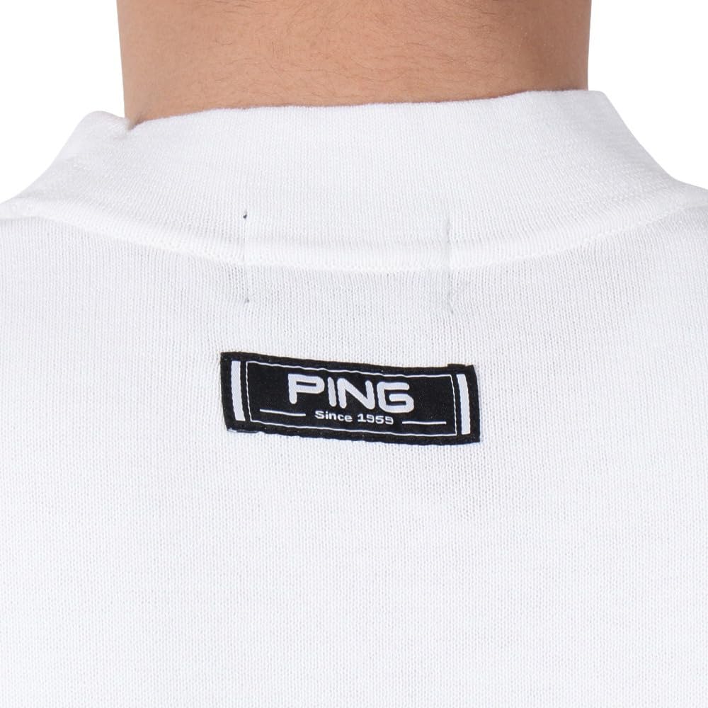 PING Apparel Men's Short Sleeve High Neck Sweater (Mr. PING, Moisture-Wicking and Heat-Resisting) / Golf / 621-5175201 030_White, Size S