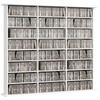 1032 CD 594 DVD Storage Unit Blu Ray Media Storage Shelf With 24 Compartments And 18 Adjustable Shelves White
