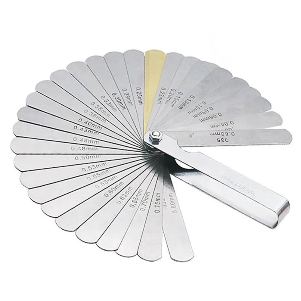 32pcs Blades Thickness Tester Metric 0.04-0.88mm Valve Tools Set Gap Filler Spark Plug Measurement