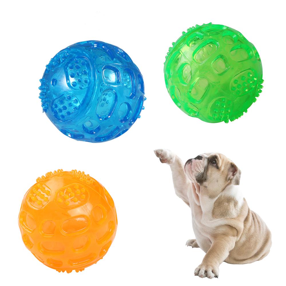 Durable Squeak Ball Dog Toy Balls Funny Dog Toys for Dogs Puppies Teething Chew