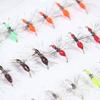 5pcs 12# Artificial Insect Lure Hair Hook Fly Hook Bait Fly Fishing Insects Hook Ant Lures
