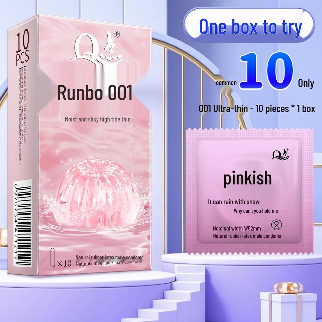 Q-Point Ultra-Thin 001 Long-Lasting Pleasure Delay Condoms with Hyaluronic Acid