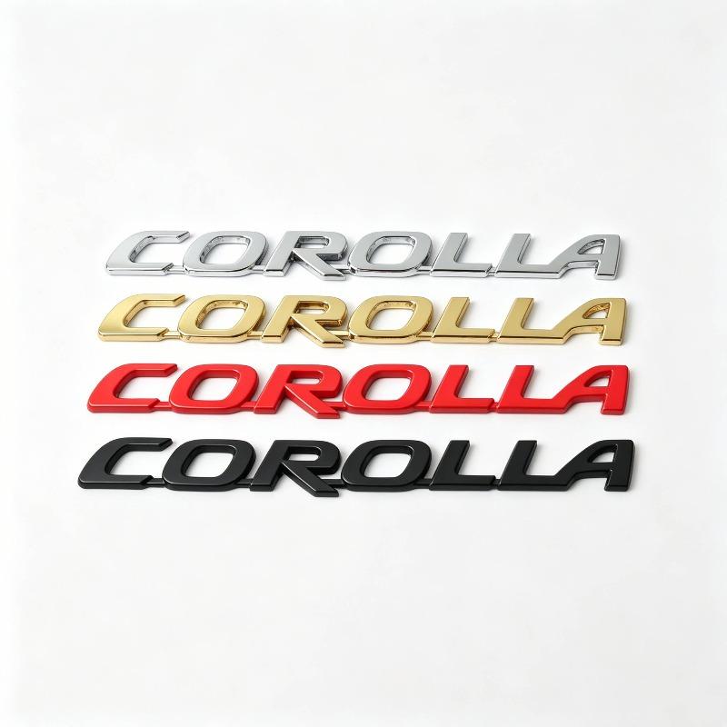 Подходит для логотипа автомобиля COROLLA задний логотип персонализированная модификация металлическая английская буквенная наклейка на автомобиль черная