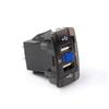 Dual USB 4.2A Car USB Charger Socket Adapter with LED Voltmeter 60cm Cable for New Honda Auto Boat 12V 24V