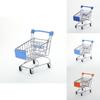 Delightful Mini Metal Shopping Trolley And Multi-functional Basket Toy For Engaging Kids Role Play