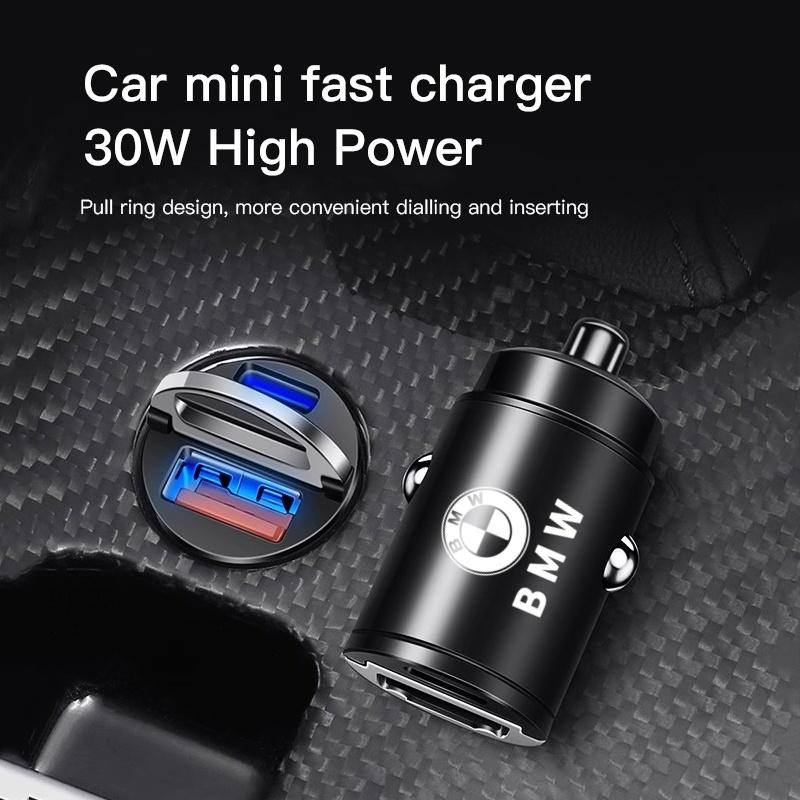 Car Charger USB Type-C Fast Charging Power Adapter Automotive Interior Stickers For BMW X1 X2 X3 X5 X4 X6 X7 G30 G20 G32 G11 G12