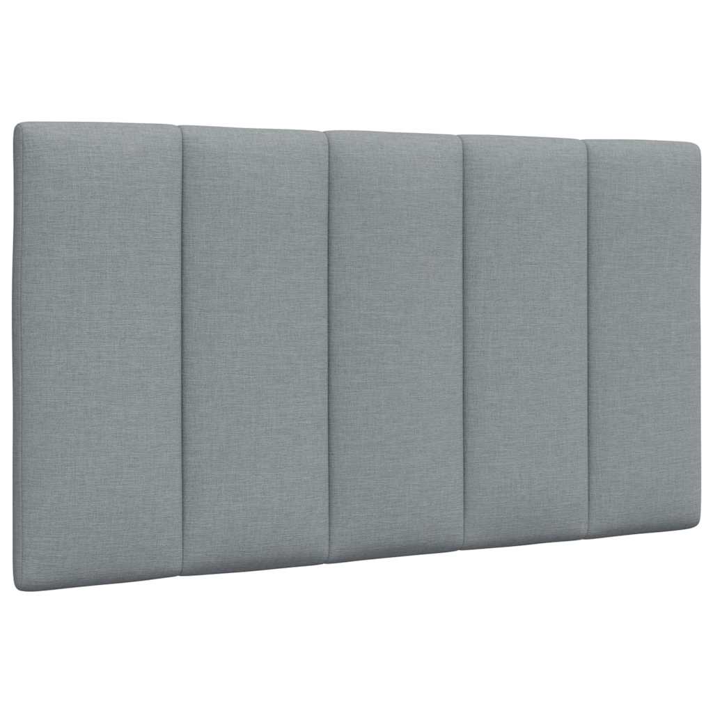 Bed with Mattress  Hanko  Light Grey 90 x 190 cm Fabric