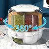 Большой контейнер для хранения продуктов, вращающиеся на 360° бочки для риса, герметичный диспенсер для хлопьев, резервуар для риса, ящик для зерна, кухонный контейнер для хранения