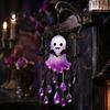 Window Hanging Decoration Halloween Ghost Wind Chime Decoration, Vintage Sun Catcher with Faux Crystal Party Supplies Drops Tassels, Acrylic Ornament