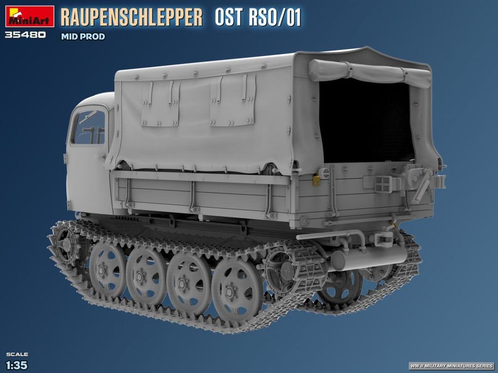 Miniart Laupenschlepper OST Plastic Model Kit MA35480 1/35 RSO/01 Mid-Type (Military Vehicle)