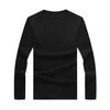 Men Top Solid Color Long Sleeve Round Neck Tee for Daily Wear Mid Length Lightweight Material Casual Style Sport Bottoming T-shirt