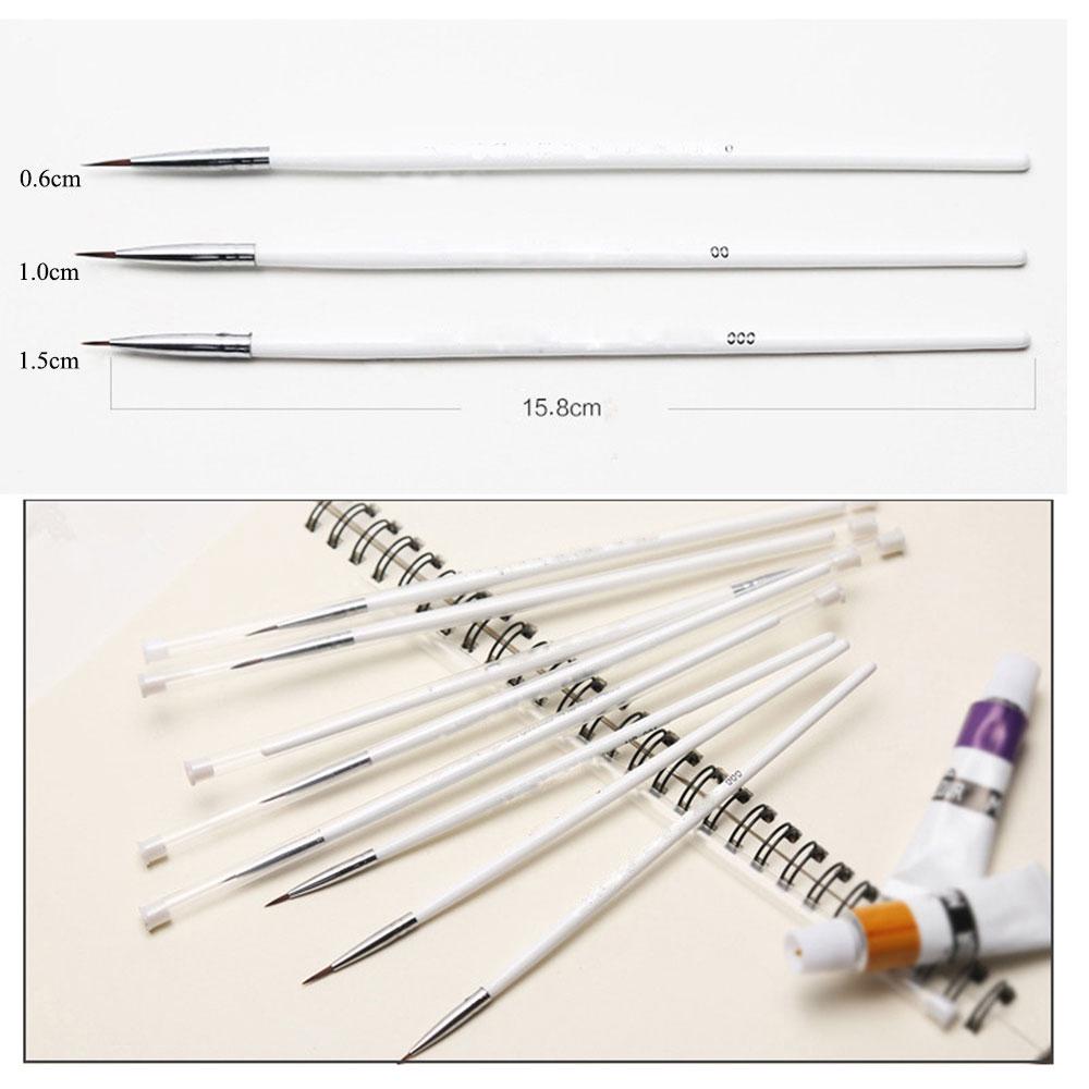 10PCS New Watercolor Art Tools Line Drawing Pen Nylon Fiber Hair Artist Paint Brush Point Tip