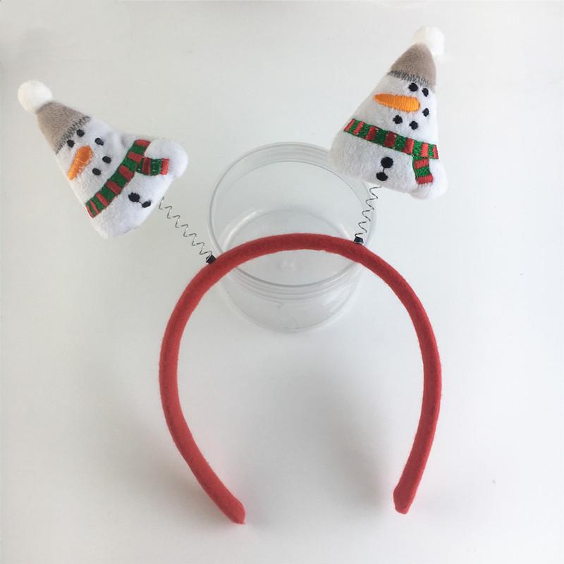 Рождественский ободок с рогами в стиле Мори Гёрл: Милый красный снеговик - аксессуар для волос для праздничных вечеринок