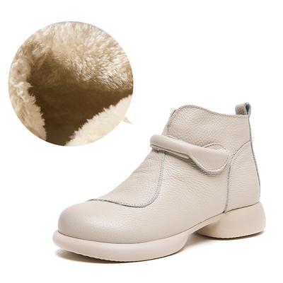 Мода Новая мода ботильоны на молнии женские удобные туфли из натуральной кожи женские осенние водонепроницаемые челси ботильоны с коротким плюшем женщина