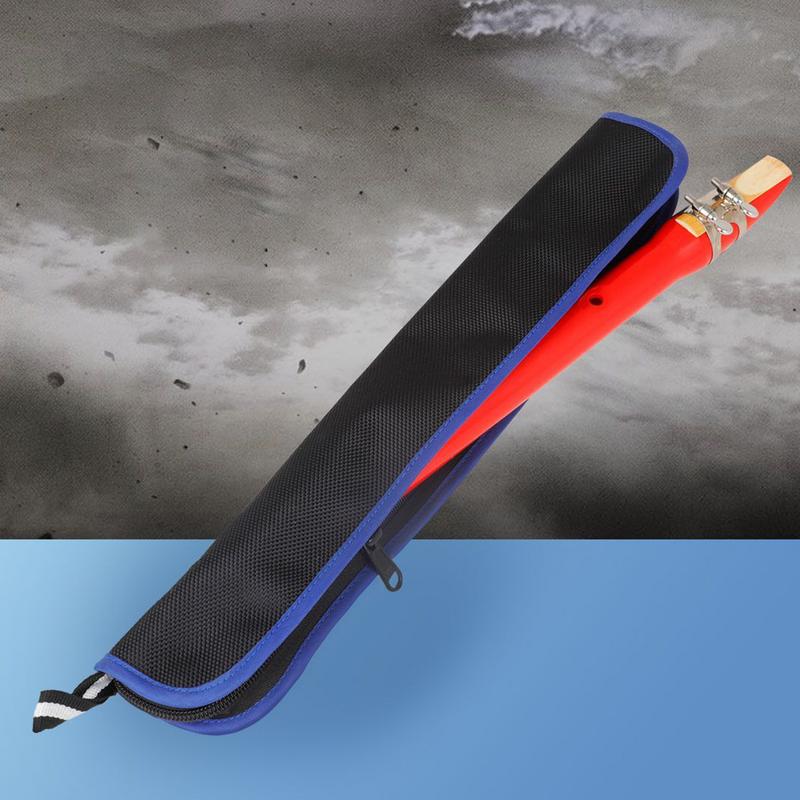 Сумка для хранения для блокфлейты Тканевая сумка для хранения для саксофона Портативный водонепроницаемый чехол на молнии для духового инструмента блокфлейты