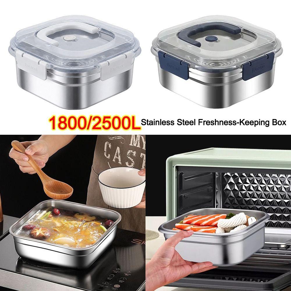 Large Capacity Freshness-Keeping Box Stainless Steel Lunch Box Fruit Food Container Picnic