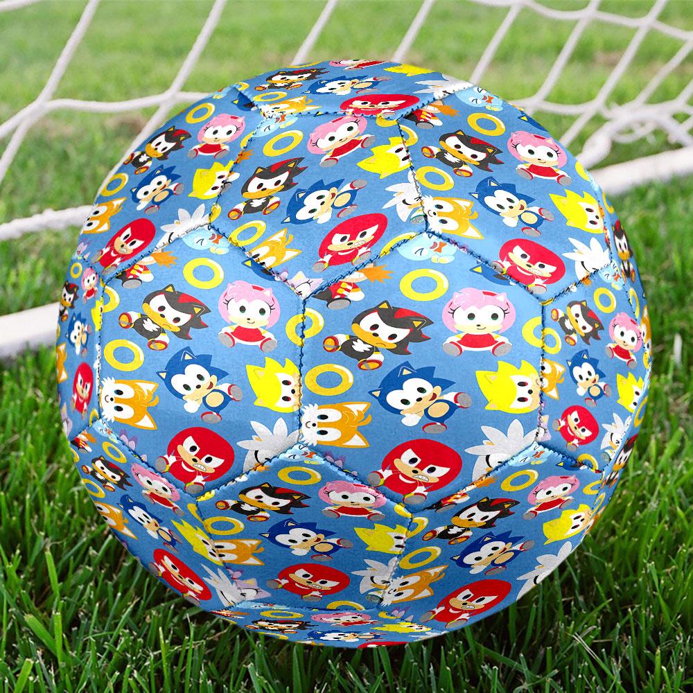 1pc Sonic the Hedgehog Soccer Ball Size 5 Indoor Soccer Ball Fashion Colorful Backyard Game - Great For Sports Fans Gift HE40
